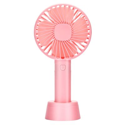 DFDFSFG Small Mini Fan,Portable Fan,HandheldDesk Cooling Fan,USB 3 Speeds Adjustable Mini Fan,Home Office School Outdoor Personal Fan Strong Airflow (Color : Pink)