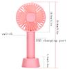 DFDFSFG Small Mini Fan,Portable Fan,HandheldDesk Cooling Fan,USB 3 Speeds Adjustable Mini Fan,Home Office School Outdoor Personal Fan Strong Airflow (Color : Pink) view 2