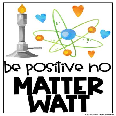 Be Positive No Matter Watt Science Magnet |Single | 6 by 8 Inch Magnet | Made in The USA | Car Auto Tool Box Refrigerator Magnet | P1030