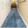 Modern Narrow Runner Rug for Hallway, Blue Non Slip Carpet Runner for Kitchen Hall Stairs 100cm 1.5m 2m 250cm 300cm 4m 5m 6m Floor Mat, Washable Area Rugs (Size : 2.3 ft x 11.5 ft) view 3