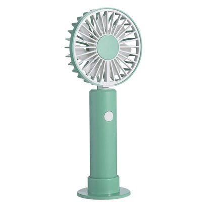 DFDFSFG Small Portable Mini Fan,Folding HandheldDeskNeck Fan,3 Speeds Adjustable,Cooling Fan for Home Office Classroom Outdoor Strong Airflow (Color : Green, Size : 2000mAh)