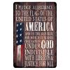 American Flag I Pledge Allegiance Metal Abstract Wall Decor Tin Metal Wall Art Metal Wall Poster 12 x16 Inches Metal Signs decor view 1