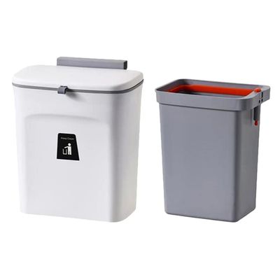 Angoily Garbage Can Plastic Garbage Bin Compost Trash Bin Hanging Trash Can Countertop Kitchen Hanging Indoor Small