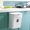 Angoily Garbage Can Plastic Garbage Bin Compost Trash Bin Hanging Trash Can Countertop Kitchen Hanging Indoor Small view 4