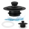 Artiwell Universal Lift and Turn Bath Drain Stopper and Cover, Bathtub Drain Stopper, Replaces Lift and Turn, Tip-Toe and Trip Lever drains for Tub, EZ Installation and Clearing (MATT Black) view 1