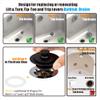 Artiwell Universal Lift and Turn Bath Drain Stopper and Cover, Bathtub Drain Stopper, Replaces Lift and Turn, Tip-Toe and Trip Lever drains for Tub, EZ Installation and Clearing (MATT Black) view 2
