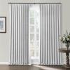 TWOPAGES Grey White Pinch Pleated Room Darkening Curtain 102 Inches Long, Solid Thermal Insulated Memory Shaped Window Drapes for Bedroom,1 Panel view 1