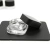 60 Pack | 7ml Square Jar w/Dual Compartments (3.5ml each compartment) | Cube Jar Glass Container (Black-Lid) view 3