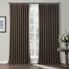 TWOPAGES Chocolate Pinch Pleated Room Darkening Curtain 102 Inches Long, Solid Thermal Insulated Memory Shaped Window Drapes for Bedroom,1 Panel view 1