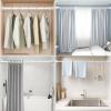 2 Pack Spring Tension Curtain Rods White Ajustable 53-98inchs, 0.86inch Diameter, Extension Spring Tension Rods Suitable for Use in Bathroom Window Screen Curtain Wardrobe (WHITE) view 4