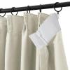 TWOPAGES Beige Pinch Pleated Room Darkening Curtain 102 Inches Long, Solid Thermal Insulated Memory Shaped Window Drapes for Bedroom,1 Panel view 2