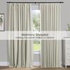 TWOPAGES Beige Pinch Pleated Room Darkening Curtain 102 Inches Long, Solid Thermal Insulated Memory Shaped Window Drapes for Bedroom,1 Panel view 3