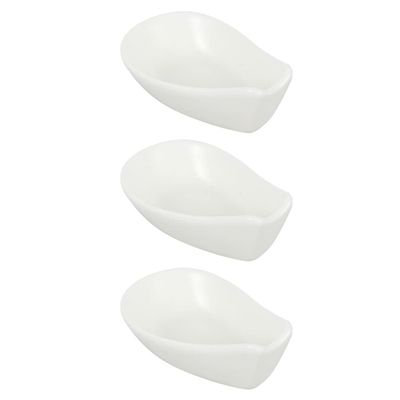 3pcs Ceramic Spoon Rest Holder for Rice Spoons and Bowls
