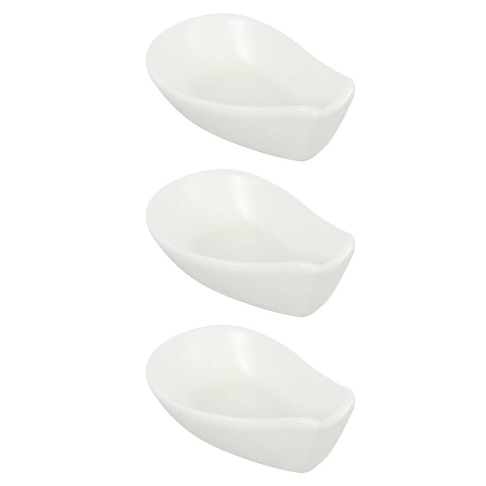 3pcs Ceramic Spoon Rest Holder for Rice Spoons and Bowls