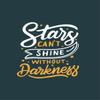 Stars Can't Shine Without Darkness |Single |6 Inch by 8 Inch Magnet | Made in The USA | Car Auto Tool Box Refrigerator Magnet |Great Gift Ideas for Teachers,Grown ups and Kids | P1064 view 1