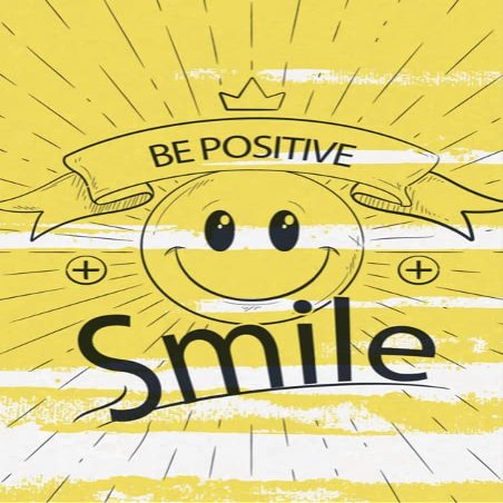 Be Positive Smile |Single |6 Inch by 8 Inch Magnet | Made in The USA | Car Auto Tool Box Refrigerator Magnet |Great Gift Ideas for Teachers,Grown ups and Kids | P1066