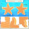 3 Pcs Ocean Beach Tiered Tray Decor Items Mini Summer Wooden Sign Set Farmhouse Rustic Wood Decorative Nautical Baby Shower Decorations for Home Office Bedroom Table Shelf Desk (Starfish) view 2