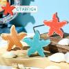 3 Pcs Ocean Beach Tiered Tray Decor Items Mini Summer Wooden Sign Set Farmhouse Rustic Wood Decorative Nautical Baby Shower Decorations for Home Office Bedroom Table Shelf Desk (Starfish) view 4