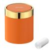 Mini Trash Can with Lid, Desktop Small Trash Can Recycling Bin Cute Metal Garbage Can for Tabletop Countertop Use,Stainless Steel 0.4Gal/1.5L Waste Bin for Office Parlor Car Bedroom,Swing Lid Open view 1