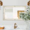 H-A 32''x24'' Framed Wall Mounted Mirror Decorative Vanity Mirror for Bedroom Hanging Vertical or Horizontal (White) view 2
