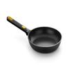 BRA Daily Pro Set of 3 Cast Aluminium Frying Pans 20  24  28 cm Non-Stick Three-Layer PFOA-Free Suitable for All Hobs and Induction, Black and Yellow view 3
