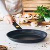 BRA Daily Pro Set of 3 Cast Aluminium Frying Pans 20  24  28 cm Non-Stick Three-Layer PFOA-Free Suitable for All Hobs and Induction, Black and Yellow view 4