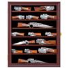 Jinchuan Knife Display Case Pocket Knife Display Stand Military Folding Knife Shadow Box Wall Cabinet with Uv Protection Acrylic Lockable, Cherry view 2