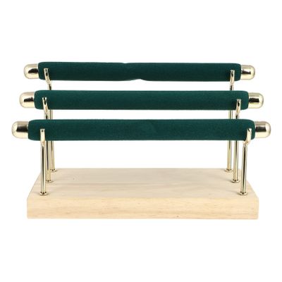Hemobllo Three Wooden Jewelry Organizer for Multi Display Stand for Easy Access and Lightweight Storage for Use