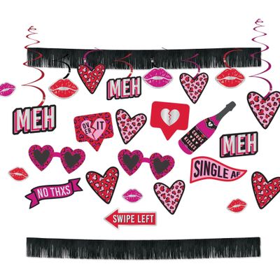Anti Val Room Decorating Kit - 8" | Multicolor | 22 Pcs.