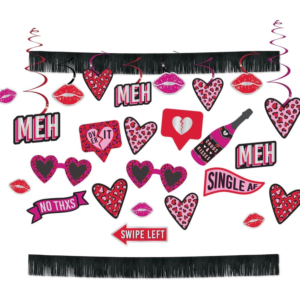 Anti Val Room Decorating Kit - 8" | Multicolor | 22 Pcs.