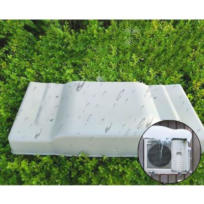 HHMAX Air Conditioner Covers for Outside Unit- Central AC Unit Cover for Outdoor Waterproof Snow Protection All Season Protection- Heavy Duty PVC Patio Rain Enclosure