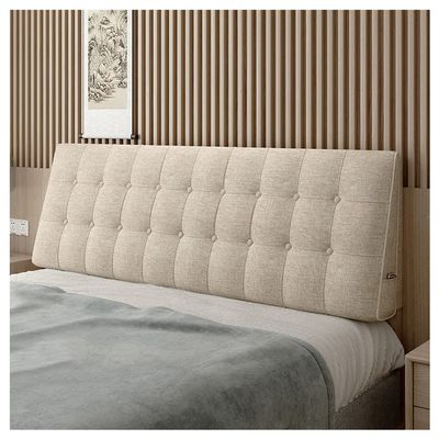 HYHMJ Triangular Headboard Backrest Hygroscopic Breathable Long Back Support Pillow Positioning Support High Resilience Sponge Reading Pillow,K,120 * 50 * 15cm