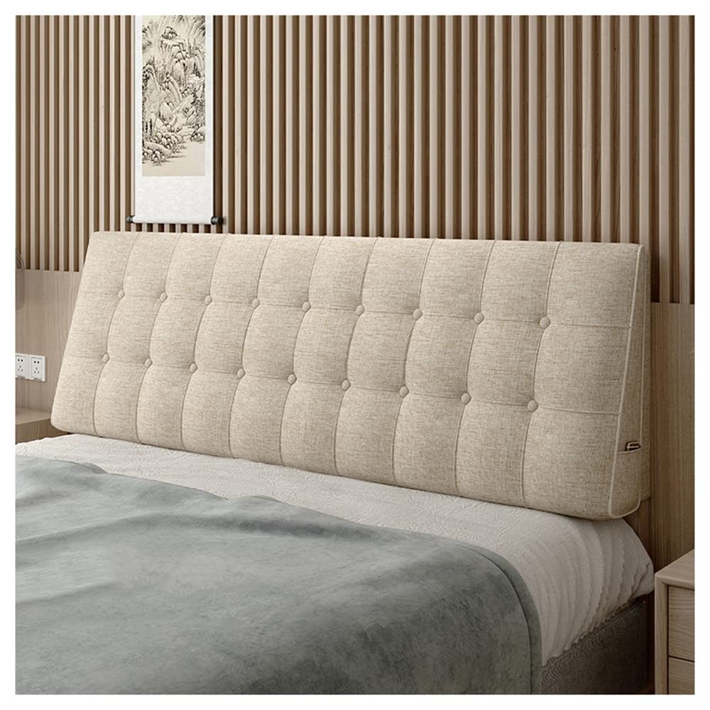 HYHMJ Triangular Headboard Backrest Hygroscopic Breathable Long Back Support Pillow Positioning Support High Resilience Sponge Reading Pillow,K,120 * 50 * 15cm