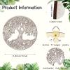 Yalikop Tree of Life Wooden Wall Art Decor Wooden Wall Sculpture 11.8 Inch Tree of Life Wood Hollowed Out Hanging Sign for Farmhouse Home Hanging Decoration Supplies(White) view 2