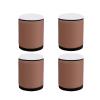 LUOFDCLDDD Furniture Legs4Pcsniture Risers Carbon Steelniture Legs Metal Table Legsniture Feet Cylindrical Feet Replacement Legs Couch Legs Sofa Desk Legs Bed Cabinets Risers,5Cm/Brown view 1