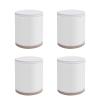 LUOFDCLDDD Furniture Legs4Pcsniture Risers Carbon Steelniture Legs Metal Table Legsniture Feet Cylindrical Feet Replacement Legs Couch Legs Sofa Desk Legs Bed Cabinets Risers,5Cm/White view 1