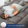 Marine Moon Mattress Topper King Cooling Bed Topper, Extra Thick Soft Mattress Pad Cover, Plush Hotel Quality Down Alternative Pillow Top Mattress Topper for Back Pain Relief with Deep Pocket, Grey view 3