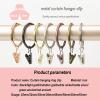 50 Pack Curtain Rings with Clips Hangers Drapes Rings Rustproof Solid Metal Clips for Drapery Bracket Eyelets Decorative Hangers,4mm*d55mm view 2