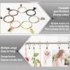 50 Pack Curtain Rings with Clips Hangers Drapes Rings Rustproof Solid Metal Clips for Drapery Bracket Eyelets Decorative Hangers,4mm*d35mm view 4