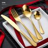 Matte Rose Gold Silverware Set 24 Pieces, Stainless Steel Flatware Set Service for 6Satin Finished PolishedDishwasher Safe for Home Kitchen Party Restaurant Hotel view 2