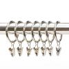 50 Pack Curtain Rings with Clips Hangers Drapes Rings Rustproof Solid Metal Clips for Drapery Bracket Eyelets Decorative Hangers,3.5mm*d32mm view 1