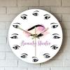 KFJZGZZ Wall Clock Beauty Salon Lash and Brow Groomer Gift Mute Printed Acrylic Wall Hanging Clock Eyelashes Beauty Studio Decor Art Wall Watch view 4