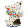 Polmedia Polish Pottery Ghost Candle Holder - Delicate Gardens Pattern Handmade in Boleslawiec Poland + Certificate of Authenticity view 3