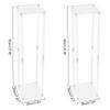 2 Pack-31.5"Clear Acrylic Flower Stand for Wedding Decoration Table Centerpiece Tall Vase Tabletop Display Rack Square Bouquet Decor Party Plastic Geometric Decorative Floral Backdrop Column Pillar view 3