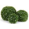 3rd Street Inn Topiary Ball Assortment - Artificial Plant Set - Indoor/Outdoor Wedding Party Decor - Faux Foliage Garden Sphere - Tree and Bush Substitute (15", 11", 7" (White Flower)) view 1