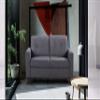 Container Furniture Direct Rossetti Tufted Loveseat, Linen Upholstered Sofa Couch for Living Room, Bedroom, Home Office with Removable Seat and Back Cushion, 54.53 Inches, Dark Gray view 1