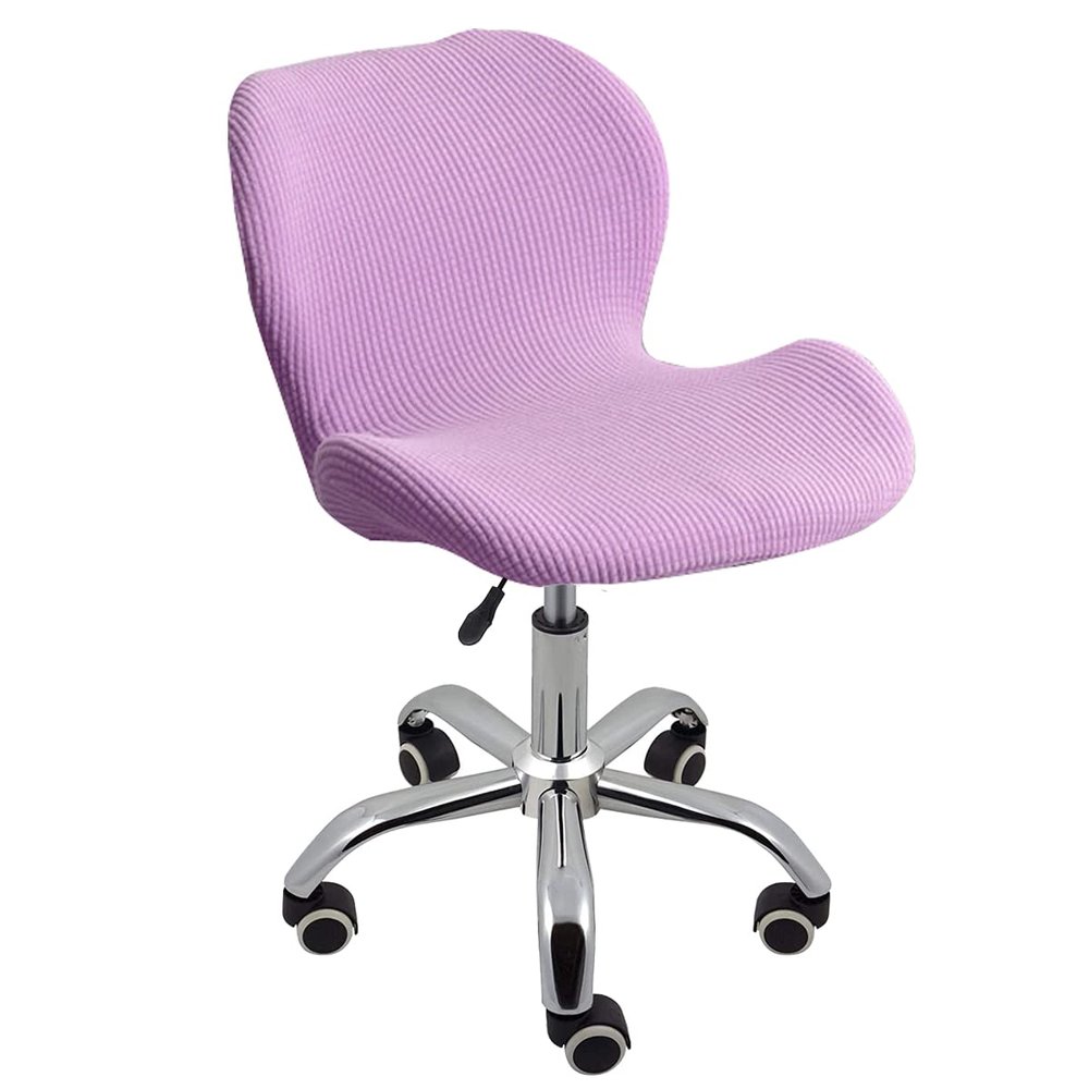 XGANGM Stretch Chairs Cover for Office Desk Swivel Chair Modern Velvet Chair Slipcovers Nordic Style Computer Office Chairs Protector, for Home Kitchen Dining Room Bar,Pink,4PCS