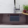 Reenbergs Magnetic Cloth Rail Danish Design | Made in Denmark | Black Flexible PE or Aluminum (Black Aluminum w/Strong Magnets + 1 Black Swedish Dishcloth) view 2