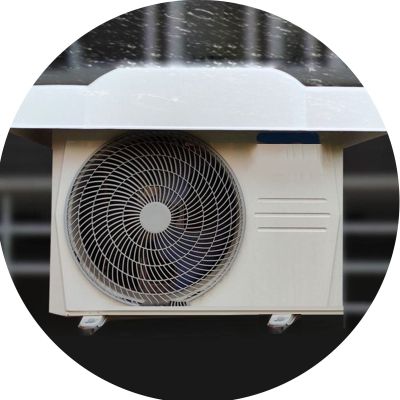 HHMAX Air Conditioner Covers for Outside Units, 1-2P/3-5P Heavy Duty Universal Central AC Cover for Outdoor Waterproof/Windproof/Snowproof (Color : White, Size : 110x47X17cm)