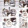 10 Pcs Jesus is Risen Easter Tray Bundle Kit,Mini Resurrection Scene Set Wooden Jesus Nativity Scene Farmhouse Farmhouse Rustic Tiered Tray Items for Indoor Home Table Mantle Office view 1